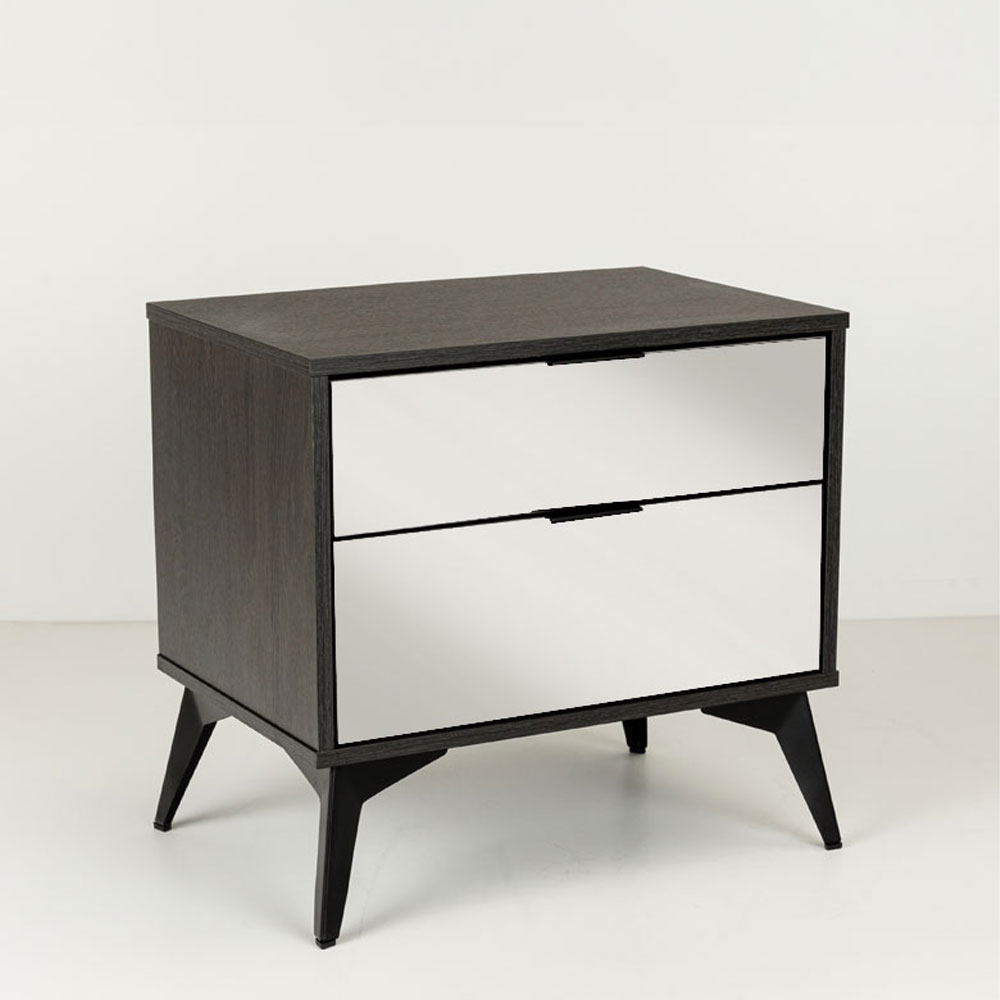 SPECCHIO ΚΟΜΟΔΙΝΟ 2ΣΥΡΤΑΡΙΑ ΜΑΥΡΟ OAK ΚΑΘΡΕΠΤΗΣ 58x39x55