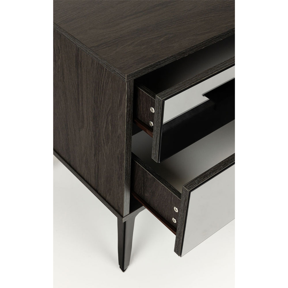 SPECCHIO ΚΟΜΟΔΙΝΟ 2ΣΥΡΤΑΡΙΑ ΜΑΥΡΟ OAK ΚΑΘΡΕΠΤΗΣ 58x39x55