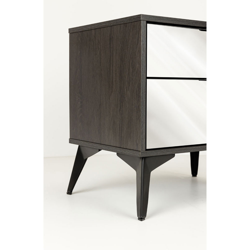 SPECCHIO ΚΟΜΟΔΙΝΟ 2ΣΥΡΤΑΡΙΑ ΜΑΥΡΟ OAK ΚΑΘΡΕΠΤΗΣ 58x39x55