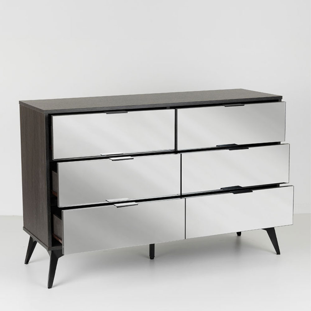 SPECCHIO ΣΥΡΤΑΡΙΕΡΑ 6ΣΥΡΤΑΡΙΑ ΜΑΥΡΟ OAK ΚΑΘΡΕΠΤΗΣ 120x39x80