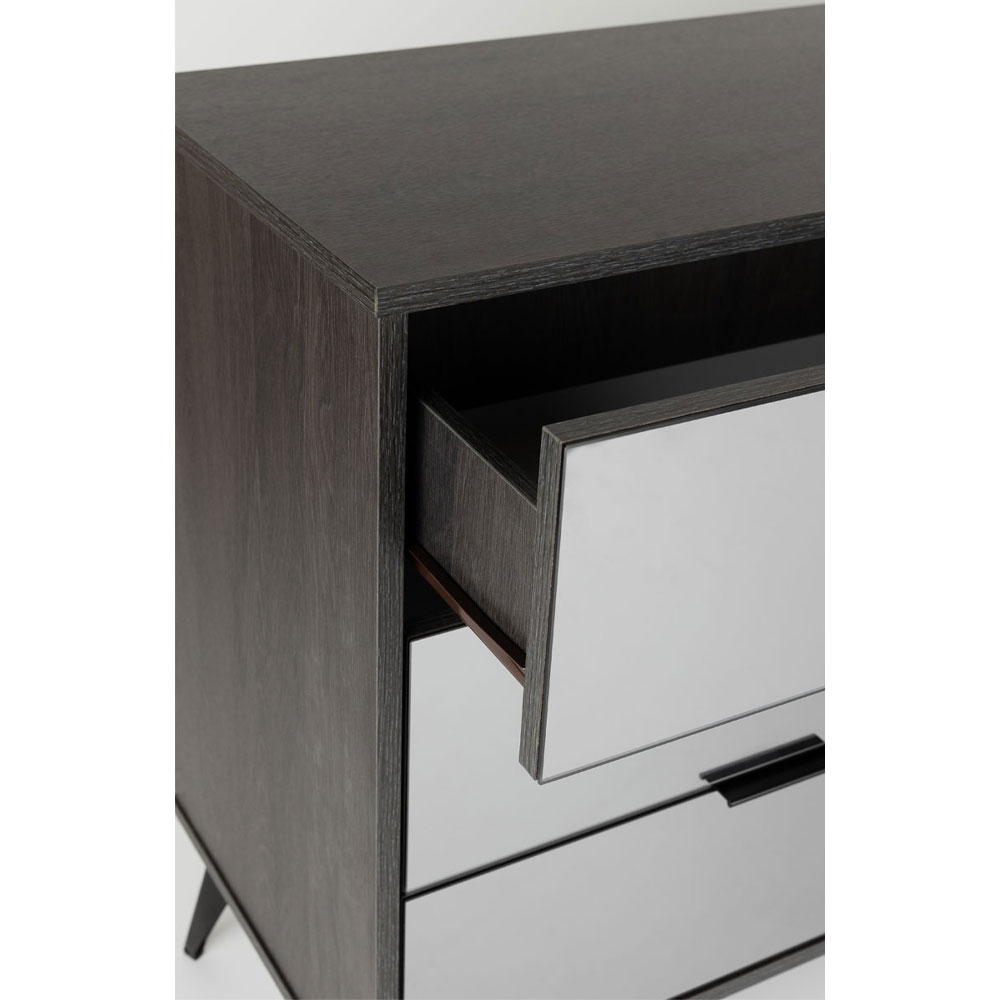 SPECCHIO ΣΥΡΤΑΡΙΕΡΑ 6ΣΥΡΤΑΡΙΑ ΜΑΥΡΟ OAK ΚΑΘΡΕΠΤΗΣ 120x39x80