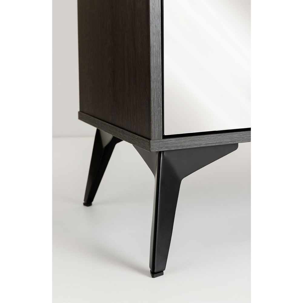 SPECCHIO ΣΥΡΤΑΡΙΕΡΑ 6ΣΥΡΤΑΡΙΑ ΜΑΥΡΟ OAK ΚΑΘΡΕΠΤΗΣ 120x39x80