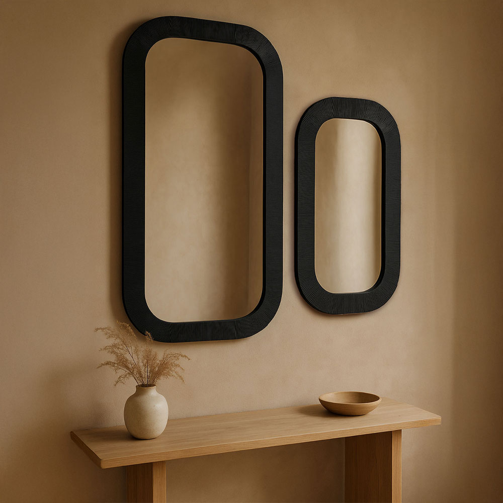 MAGRO 56 ΚΑΘΡΕΠΤΗΣ ΜΑΥΡΟ 56x2x68cm