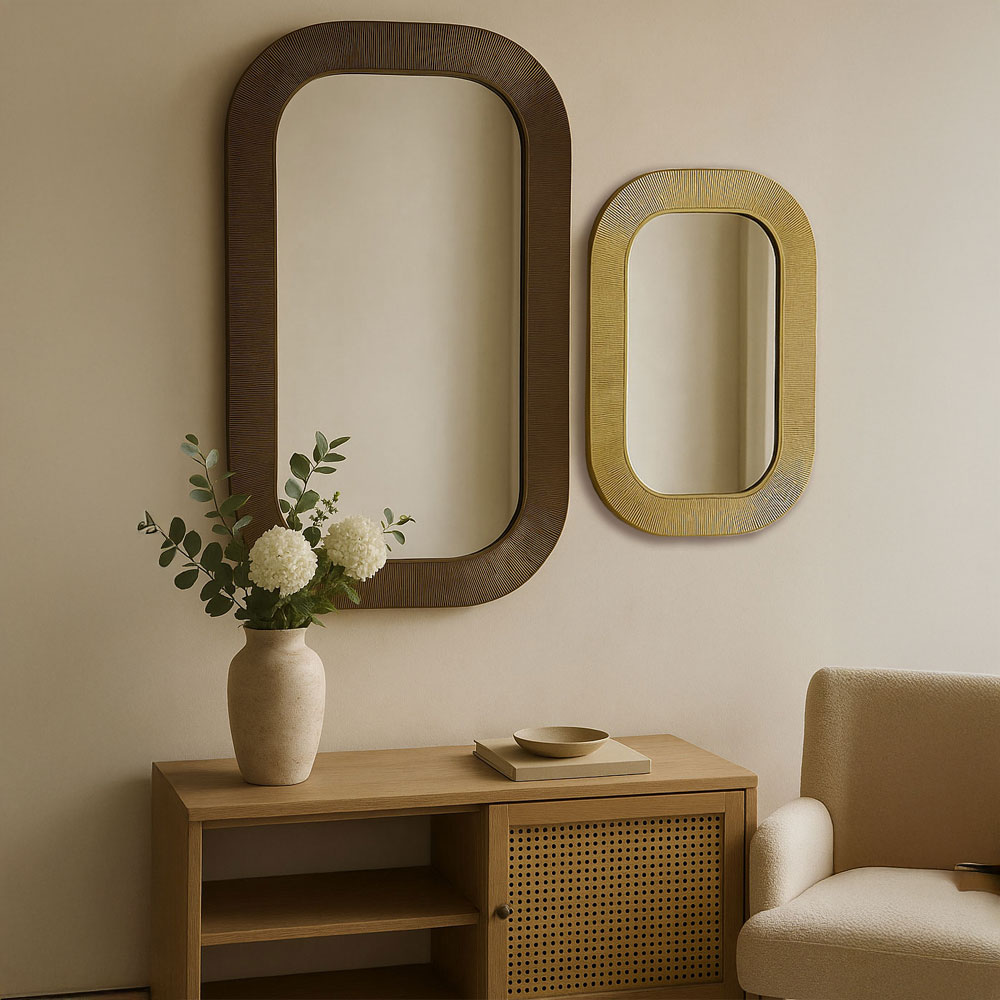 MAGRO 56 ΚΑΘΡΕΠΤΗΣ BRASS ANTIQUE 56x2x68cm