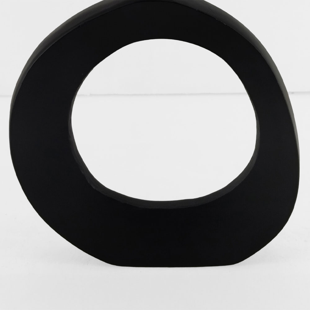 ABSTRACT CIRCLE ΒΑΖΟ 26x4x31 ΑΛΟΥΜΙΝΙΟ ΜΑΥΡΟ