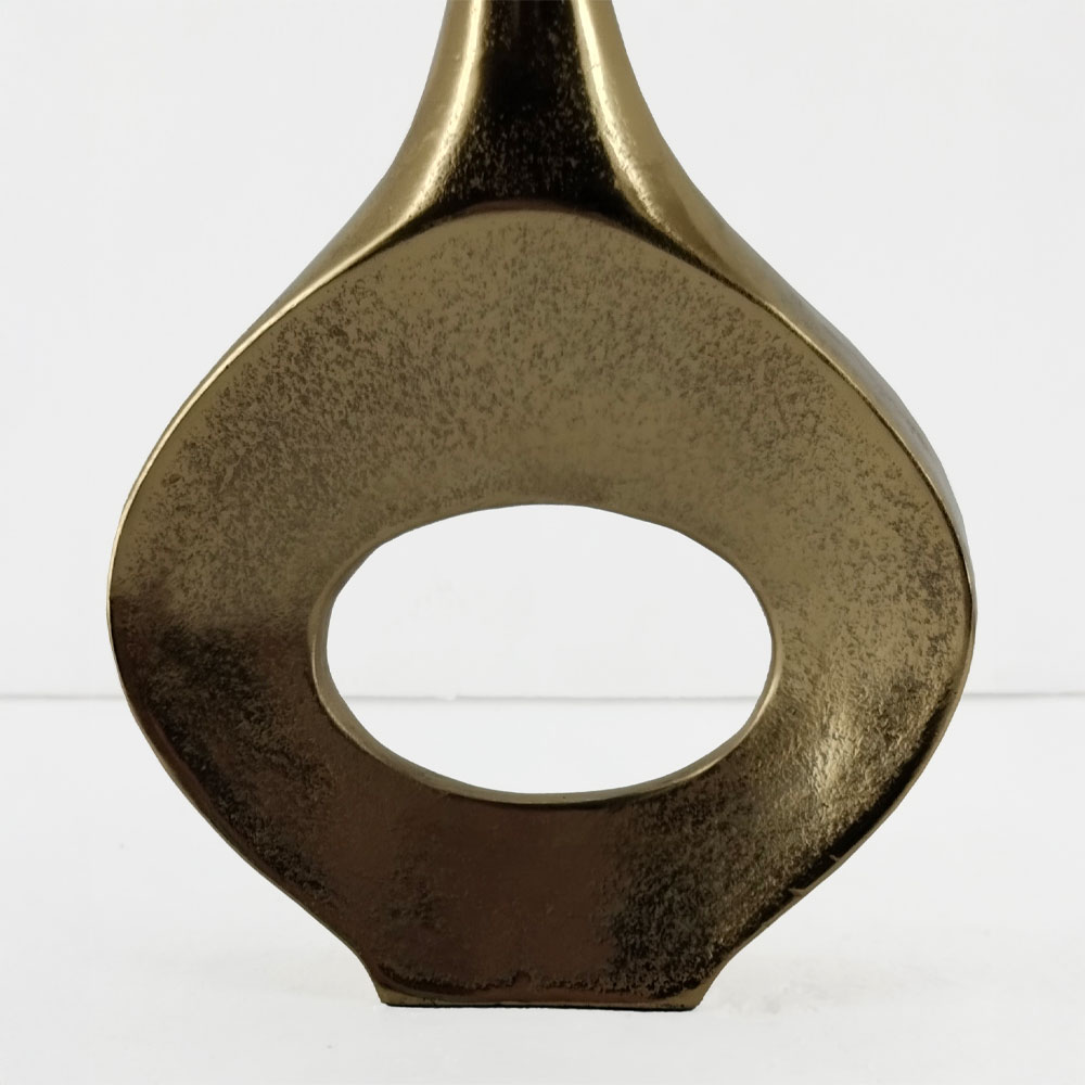 ADEL OVAL ΒΑΖΟ 22x5x28cm ΑΛΟΥΜΙΝΙΟ ΧΡΥΣΟ