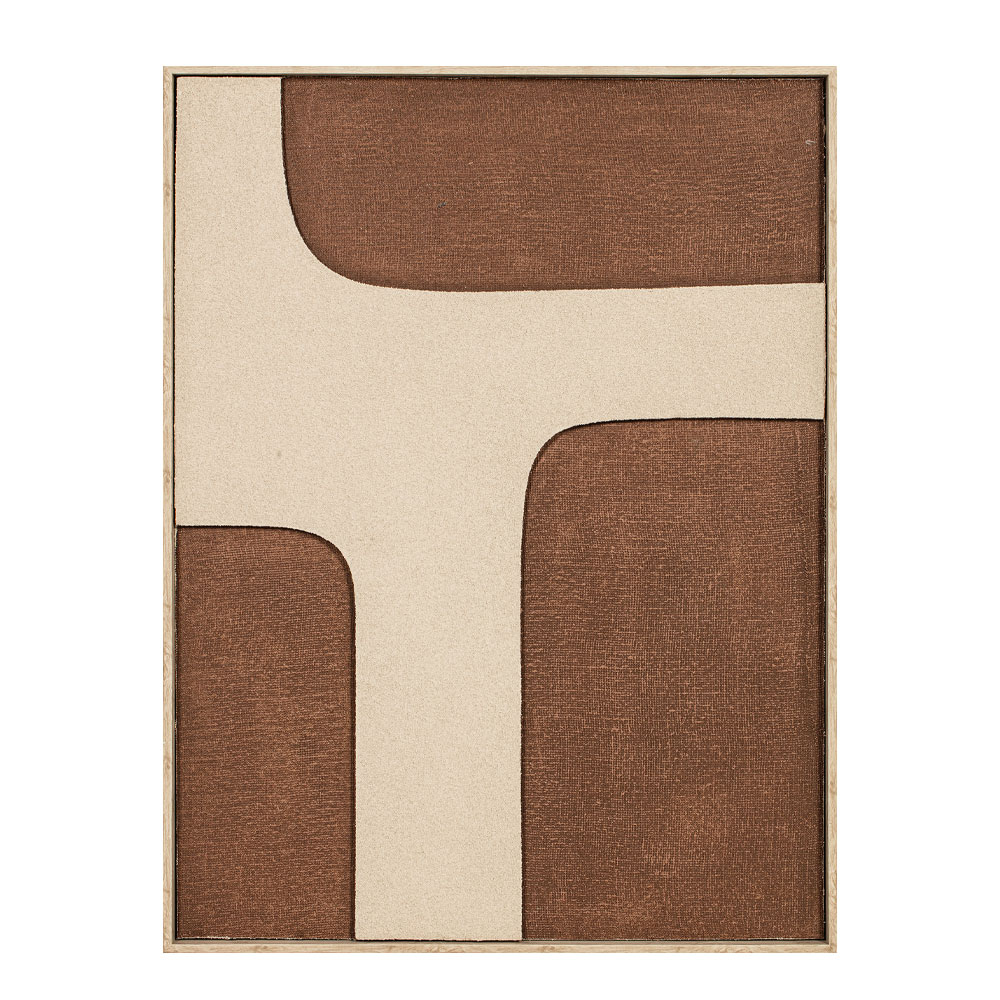 MEADOW B ΠΙΝΑΚΑΣ ΔΙΑΚΟΣΜΗΤΙΚΟΣ ΜΕ ΚΟΡΝΙΖΑ 60x80x3.2cm ΚΑΜΒΑΣ ΚΑΦΕ BEIGE ΞΥΛΟ ΦΥΣΙΚΟ