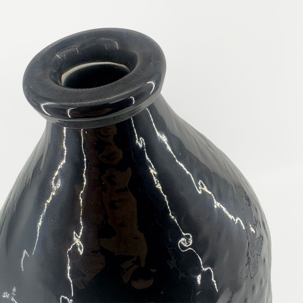 SPICE ΒΑΖΟ 22x22x35.5cm ΓΥΑΛΙ ΜΑΥΡΟ