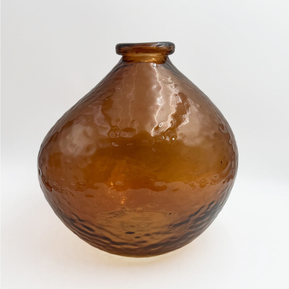 BOCAL ΒΑΖΟ 25x25x25cm ΓΥΑΛΙ CARAMEL