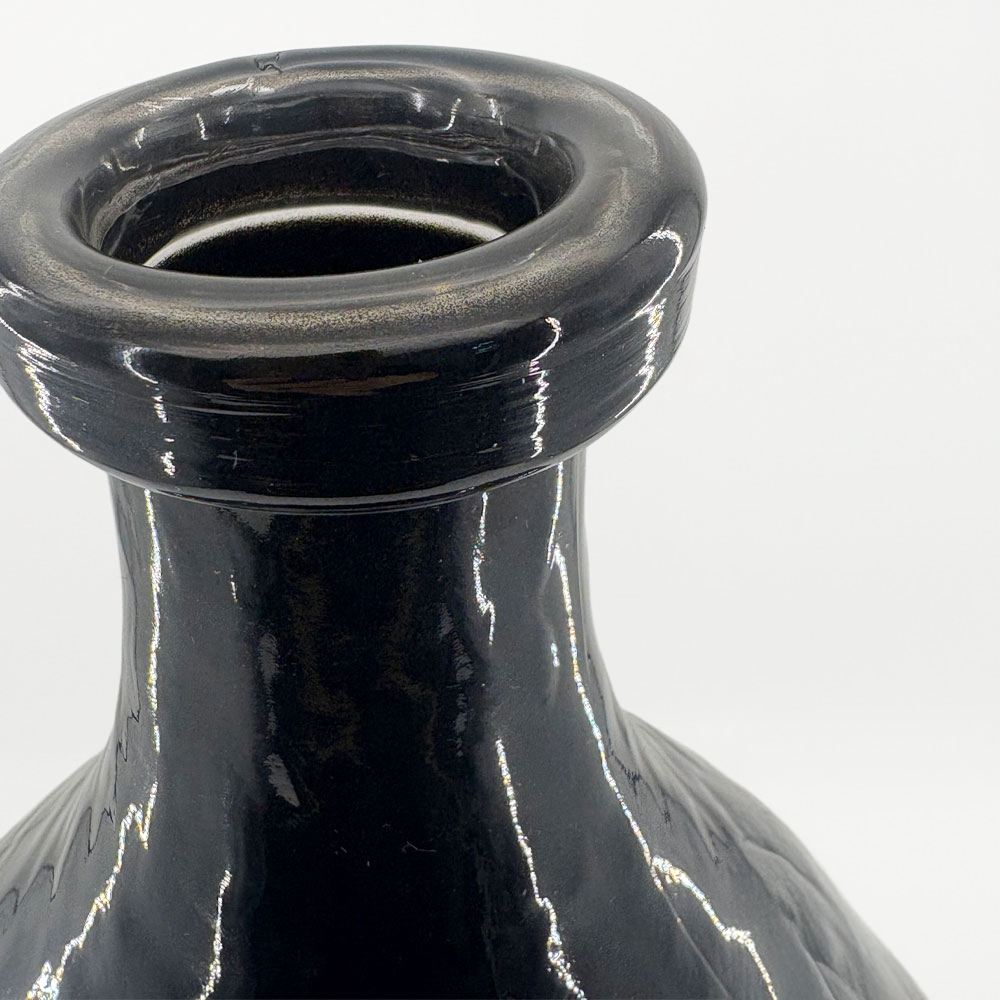 FLACON ΒΑΖΟ 27.5×27.5x46cm ΓΥΑΛΙ ΜΑΥΡΟ