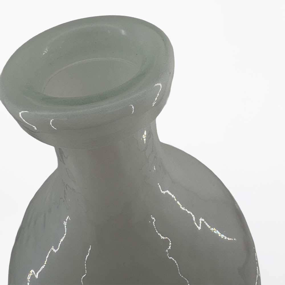 FLACON ΒΑΖΟ 27.5×27.5x46cm ΓΥΑΛΙ ΑΣΠΡΟ