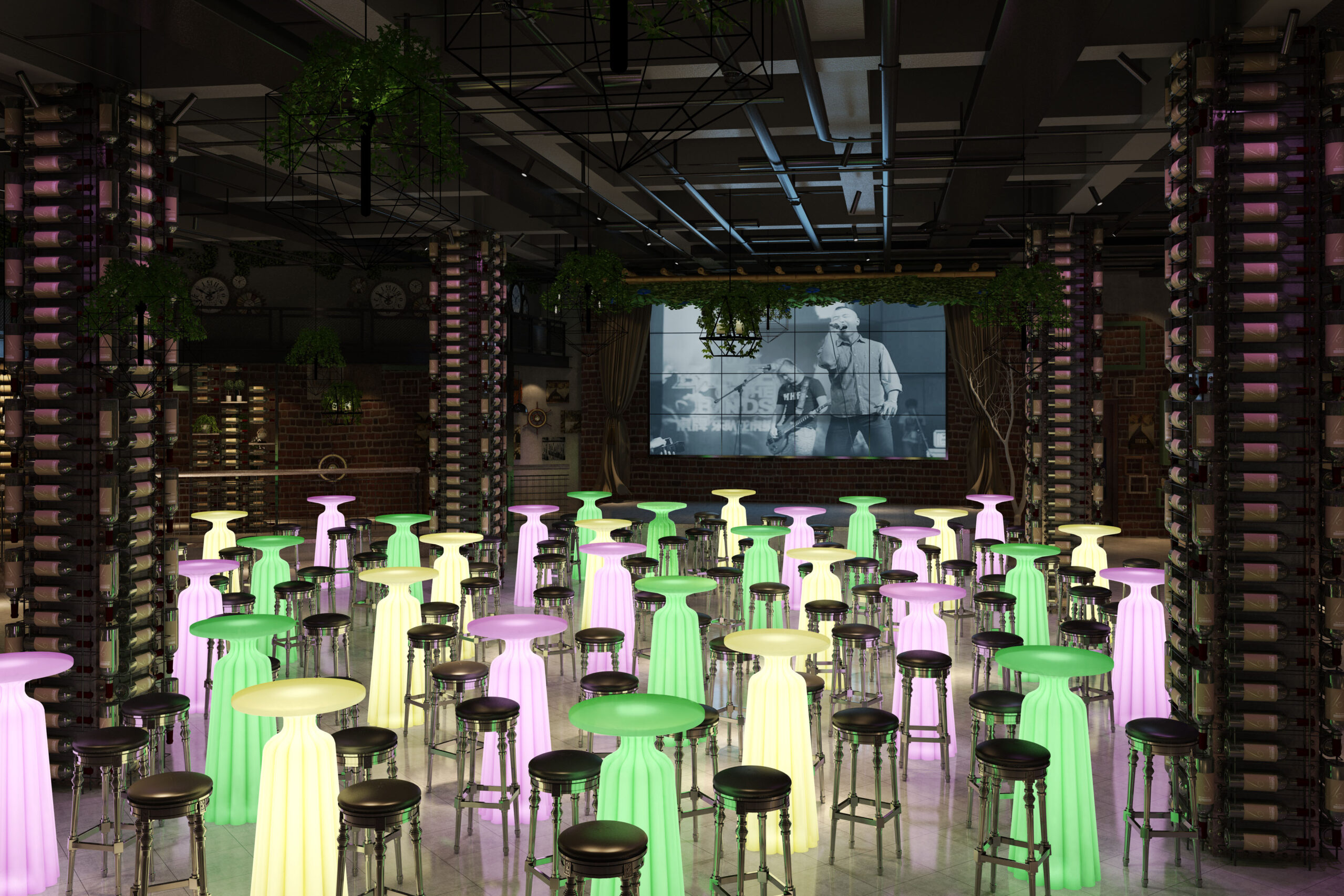 Φωτιζόμενο Cocktail Bar Table LED C131B