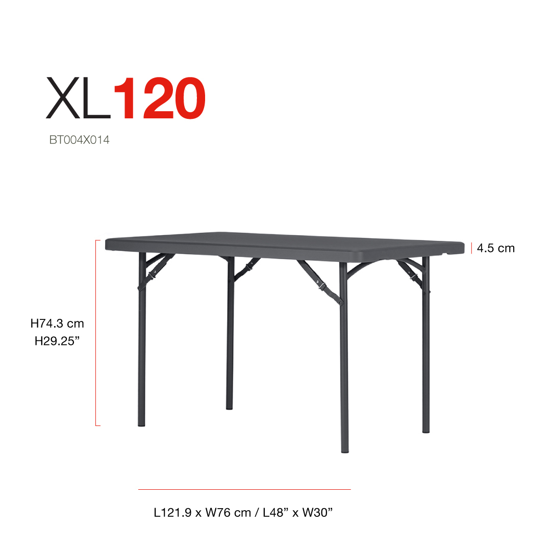 XL 120 NZC – Πτυσσόμενο Τραπέζι Μακρόστενο