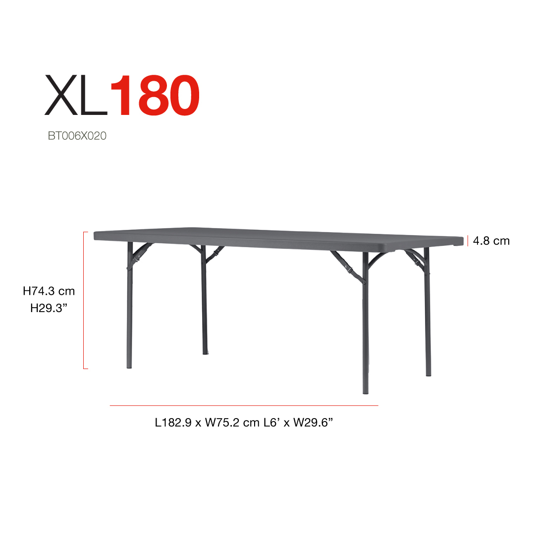 XL 180 NZC – Πτυσσόμενο Τραπέζι Μακρόστενο