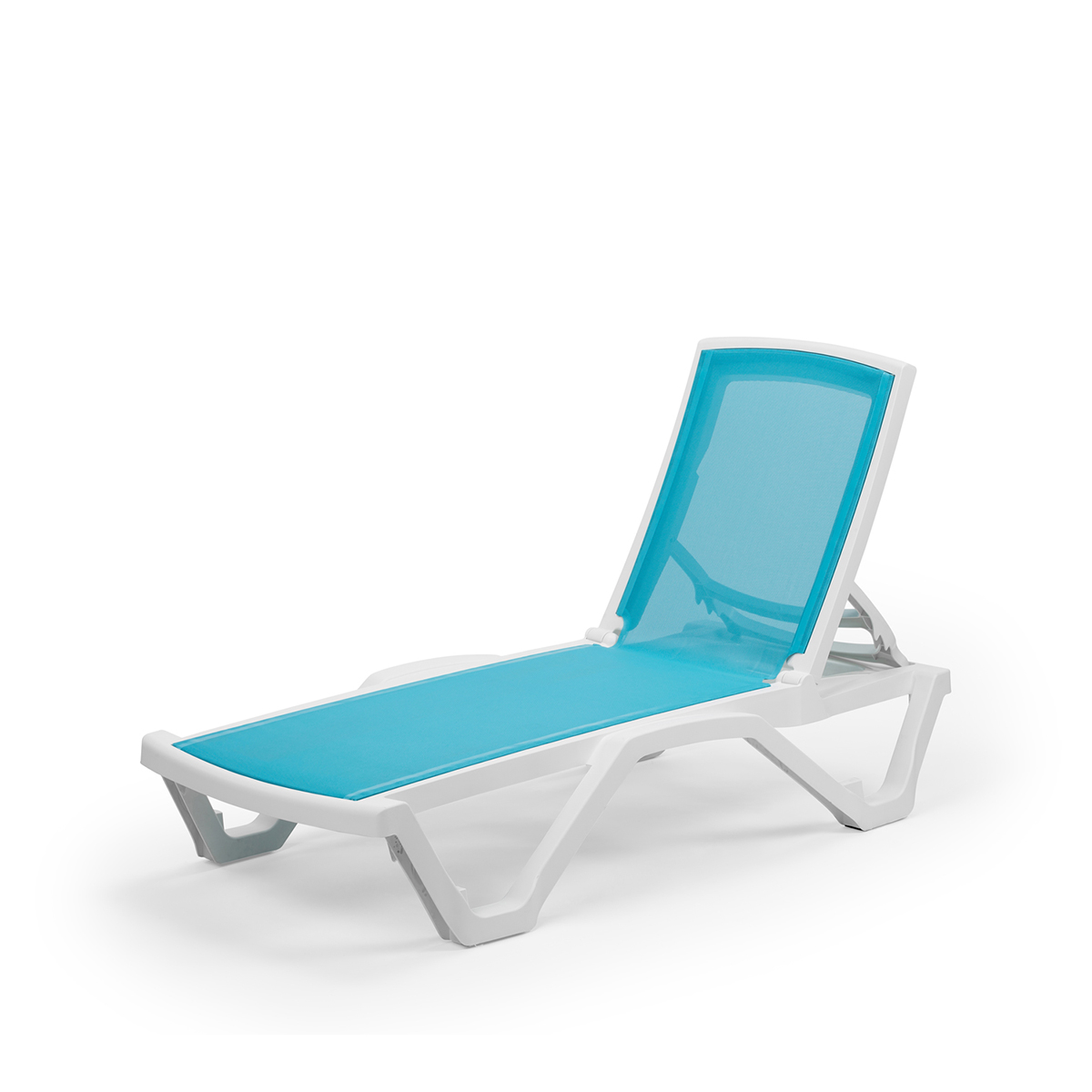 Mare ξαπλώστρα Ivory White – Turquoise – Χωρίς μπράτσα
