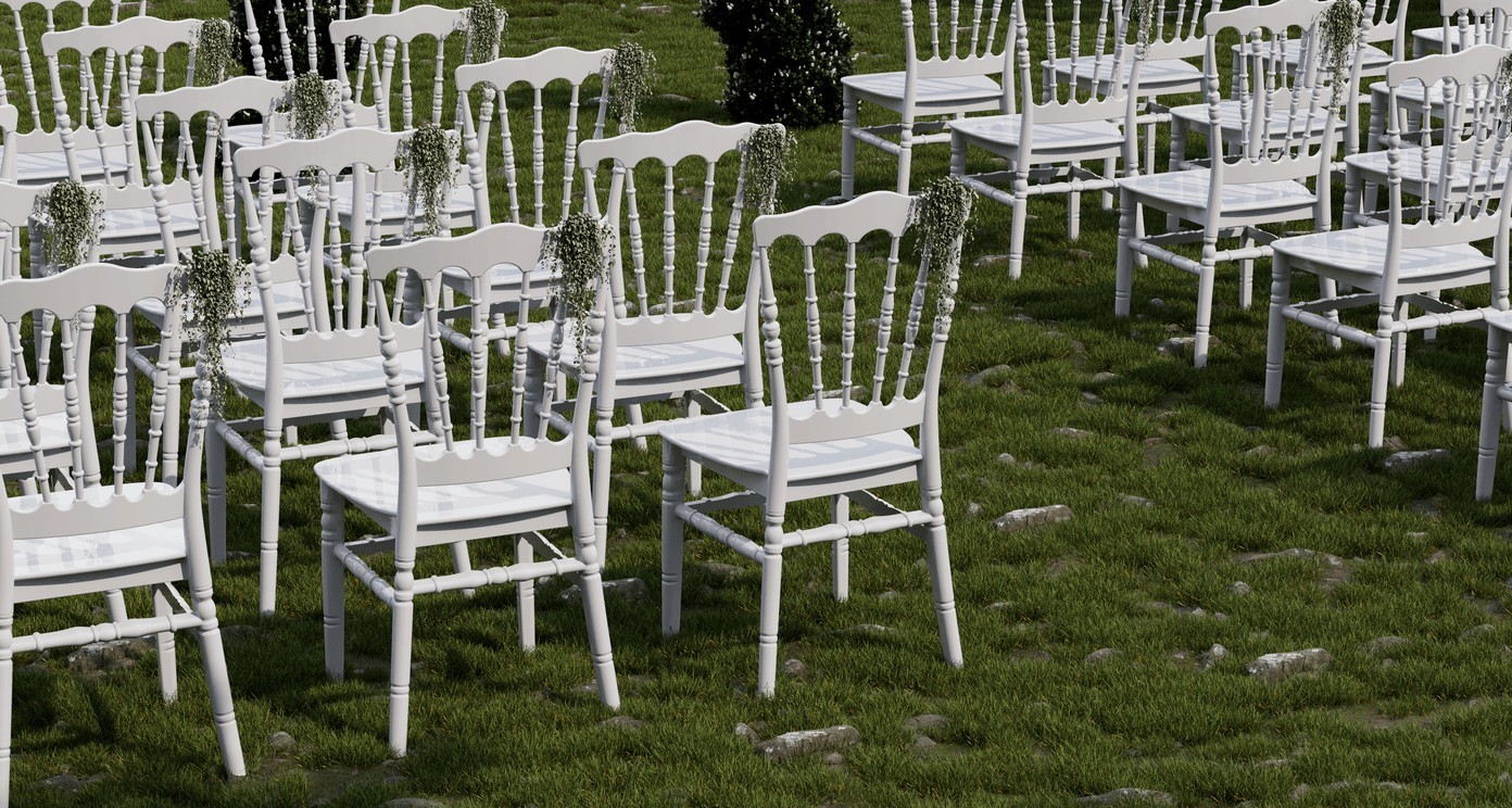 Napoleon Ivory White  – Στοιβαζόμενη Καρέκλα Πολυπροπυλενίου