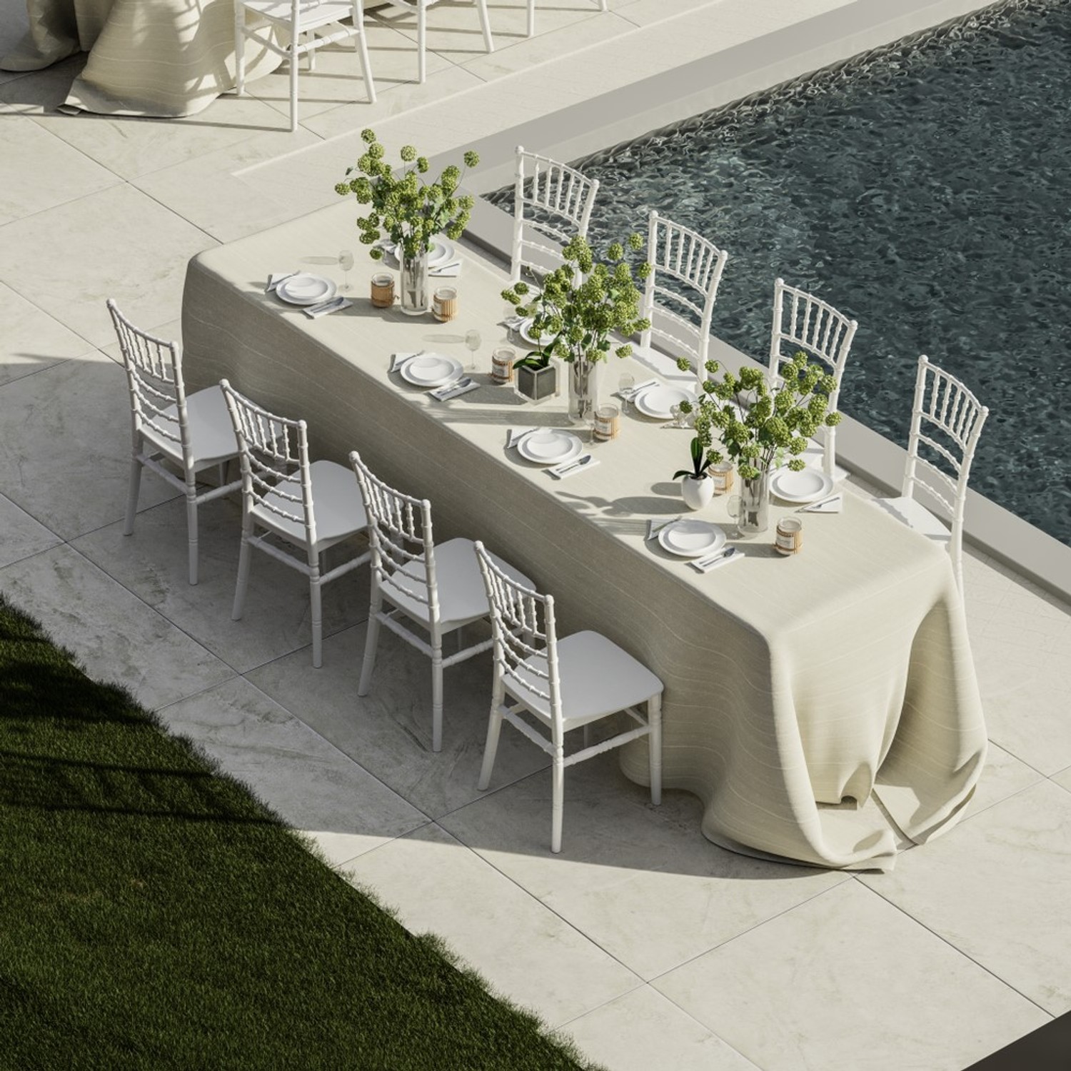 Tiffany Ivory White – Στοιβαζόμενη Καρέκλα Πολυπροπυλενίου