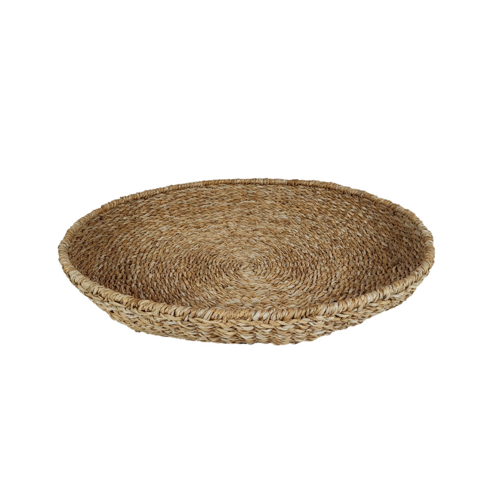 NEREA ΔΙΣΚΟΣ SET 3ΤΜΧ 55x55x8cm SEAGRASS ΦΥΣΙΚΟ ΜΕΤΑΛΛΟ