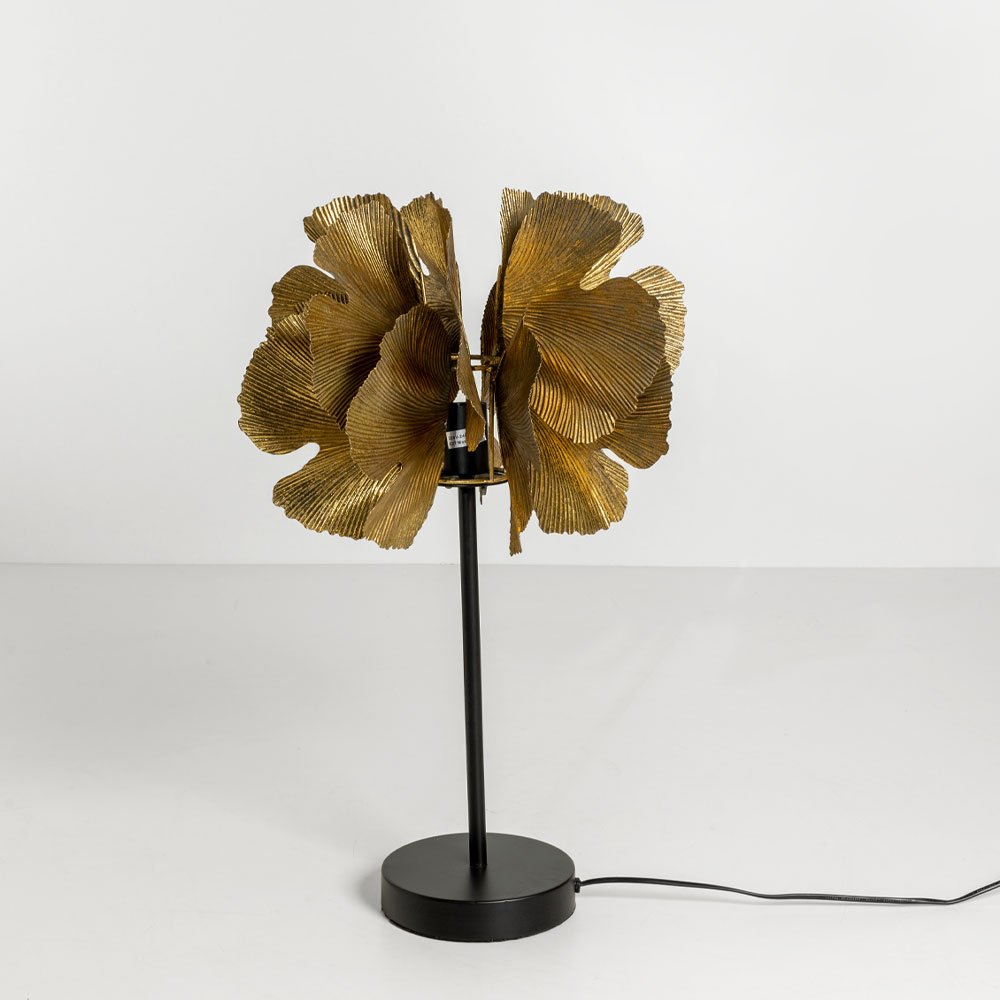 BLOSSOM ΦΩΤΙΣΤΙΚΟ ΕΠΙΤΡΑΠΕΖΙΟ 34.5×34.5×55 ΜΕΤΑΛΛΟ BROWN GOLD ΜΑΥΡΟ