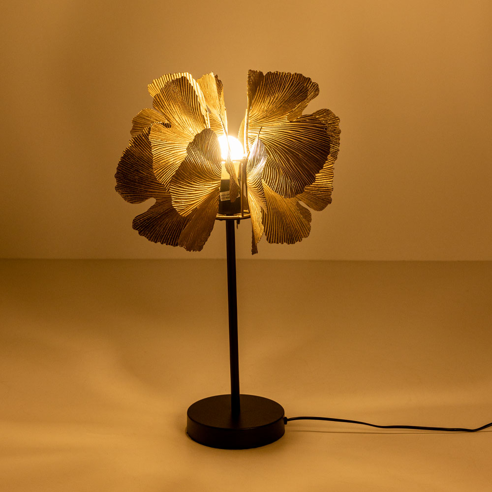 BLOSSOM ΦΩΤΙΣΤΙΚΟ ΕΠΙΤΡΑΠΕΖΙΟ 34.5×34.5×55 ΜΕΤΑΛΛΟ BROWN GOLD ΜΑΥΡΟ