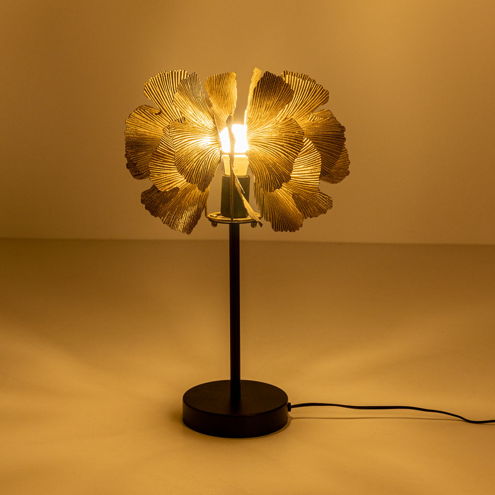 BLOSSOM ΦΩΤΙΣΤΙΚΟ ΕΠΙΤΡΑΠΕΖΙΟ 41x41x65 ΜΕΤΑΛΛΟ BROWN GOLD ΜΑΥΡΟ