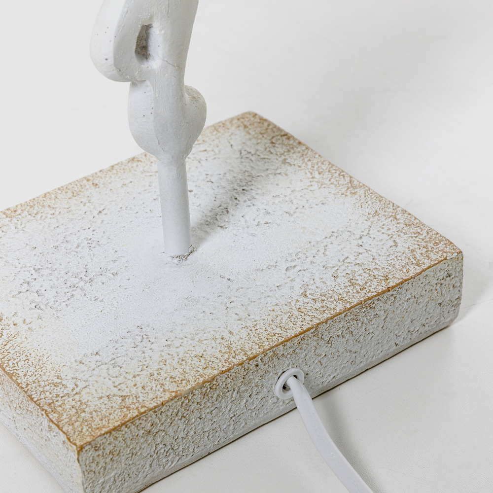 OCTOPUS ΦΩΤΙΣΤΙΚΟ ΕΠΙΤΡΑΠΕΖΙΟ 30x30x66 POLYRESIN ΛΕΥΚΟ ΥΦΑΣΜΑ ΓΚΡΙ ΛΕΥΚΟ