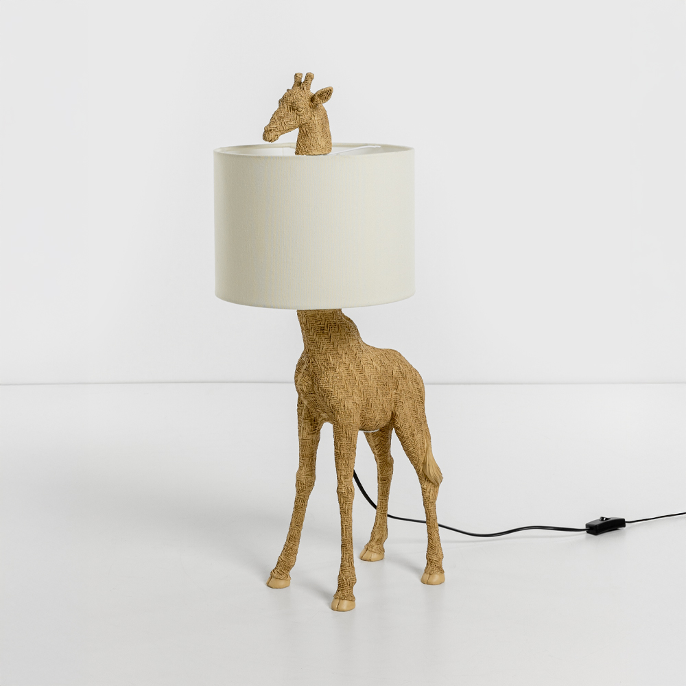 GIRAFFA ΦΩΤΙΣΤΙΚΟ ΕΠΙΤΡΑΠΕΖΙΟ 30x26x68 POLYRESIN ΦΥΣΙΚΟ ΥΦΑΣΜΑ