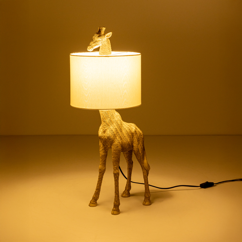 GIRAFFA ΦΩΤΙΣΤΙΚΟ ΕΠΙΤΡΑΠΕΖΙΟ 30x26x68 POLYRESIN ΦΥΣΙΚΟ ΥΦΑΣΜΑ