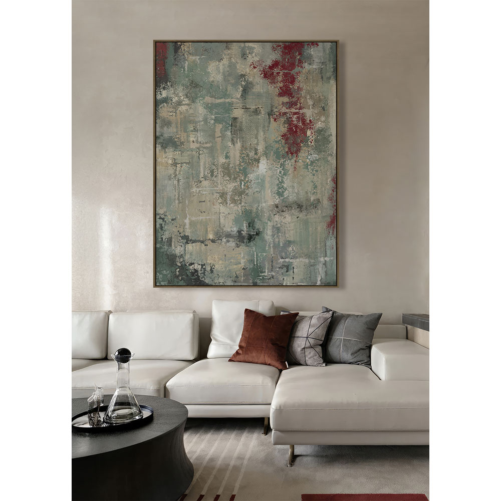 ASTRATTO ΠΙΝΑΚΑΣ ΔΙΑΚΟΣΜΗΤΙΚΟΣ ΜΕ ΚΟΡΝΙΖΑ 90x120x4cm ΚΑΜΒΑΣ ΠΟΛΥΧΡΩΜΟ ΞΥΛΟ ΦΥΣΙΚΟ