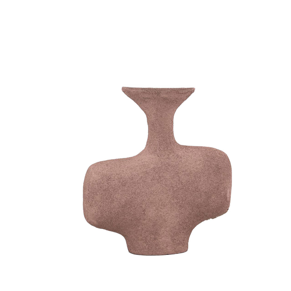 RUSTIC ΒΑΖΟ 19.5×6.5x21cm ΑΛΟΥΜΙΝΙΟ ΑΣΠΡΟ