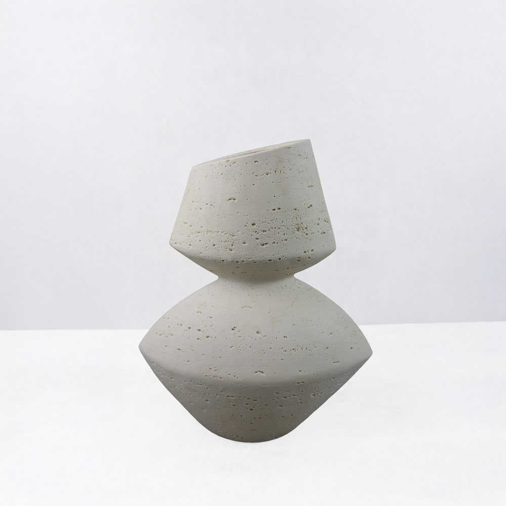 LOOMA III ΒΑΖΟ 28.5×15.5×34.5cm RESIN ΜΠΕΖ