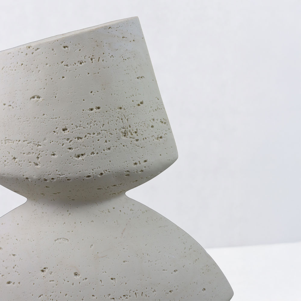 LOOMA III ΒΑΖΟ 28.5×15.5×34.5cm RESIN ΜΠΕΖ