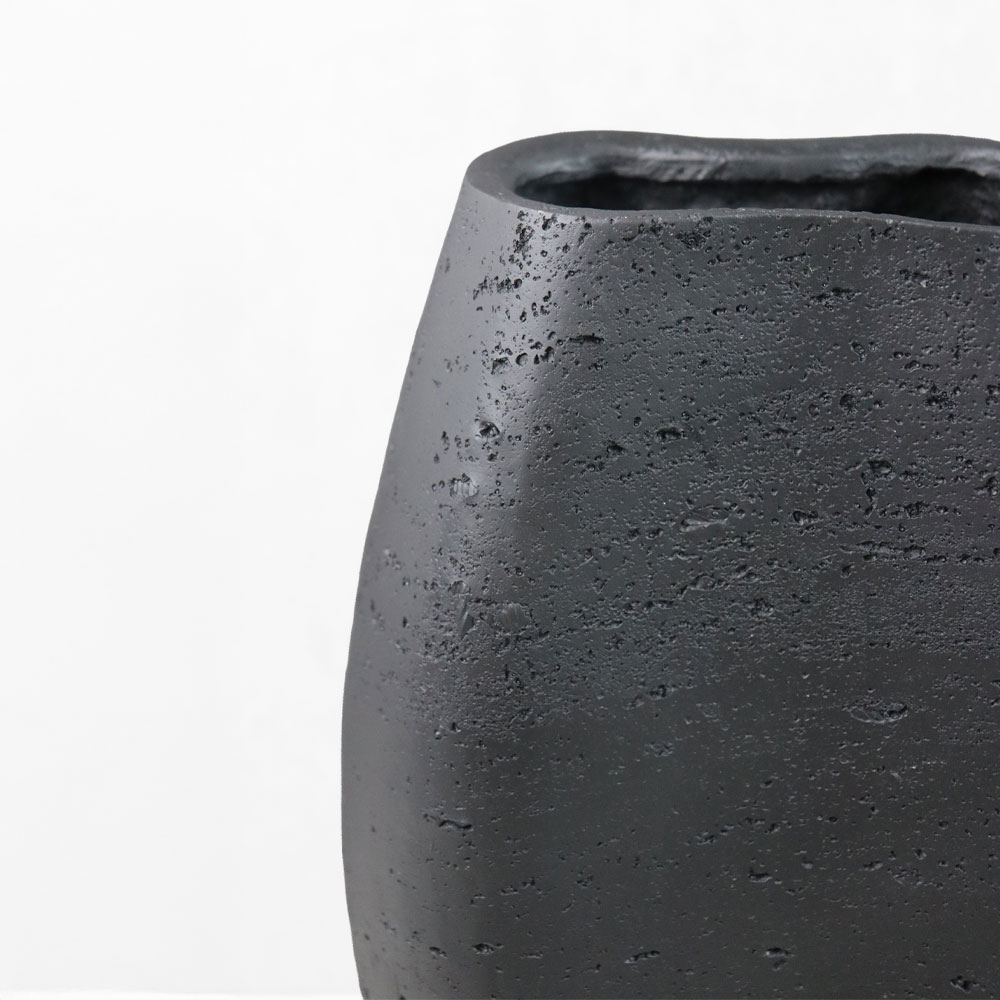 ORBIX I ΒΑΖΟ 19.5x13x35cm RESIN ΜΑΥΡΟ