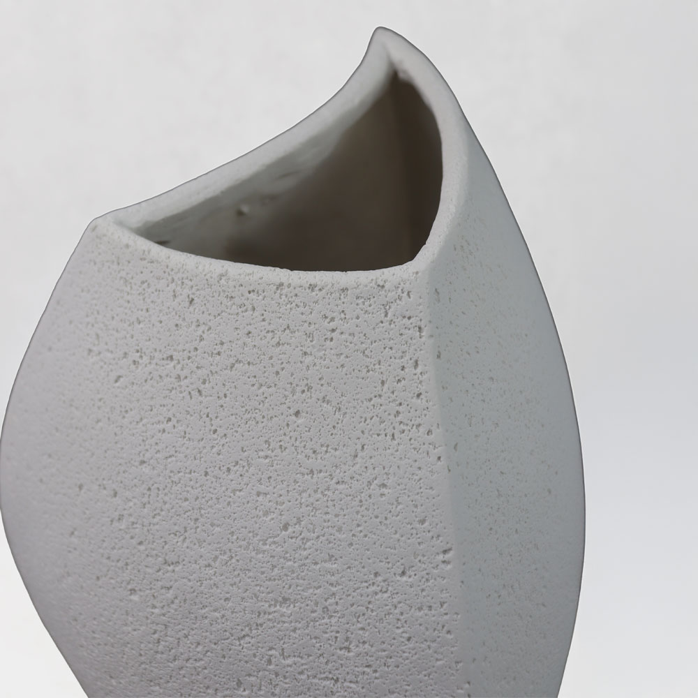 ELYSE II ΒΑΖΟ 20x19x28cm RESIN ΑΣΠΡΟ