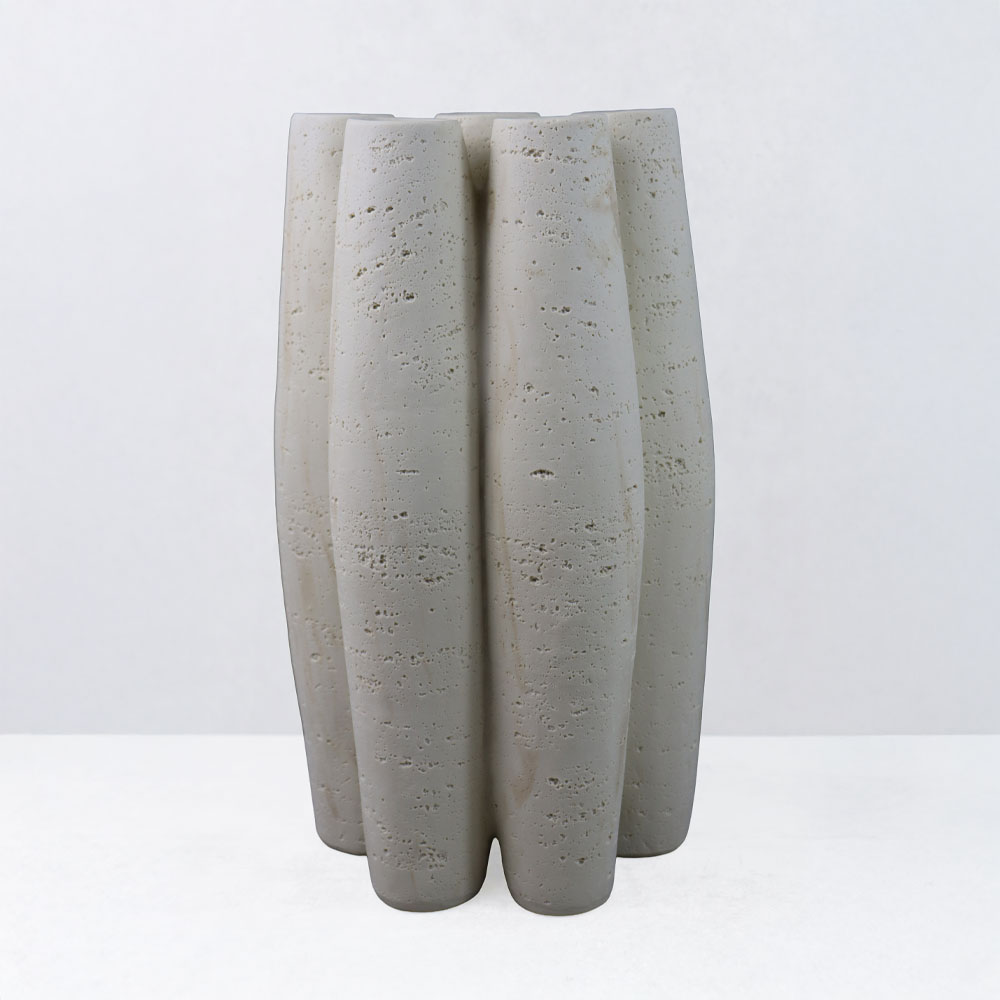 ORIN III ΒΑΖΟ 23×15.5x38cm RESIN ΜΠΕΖ