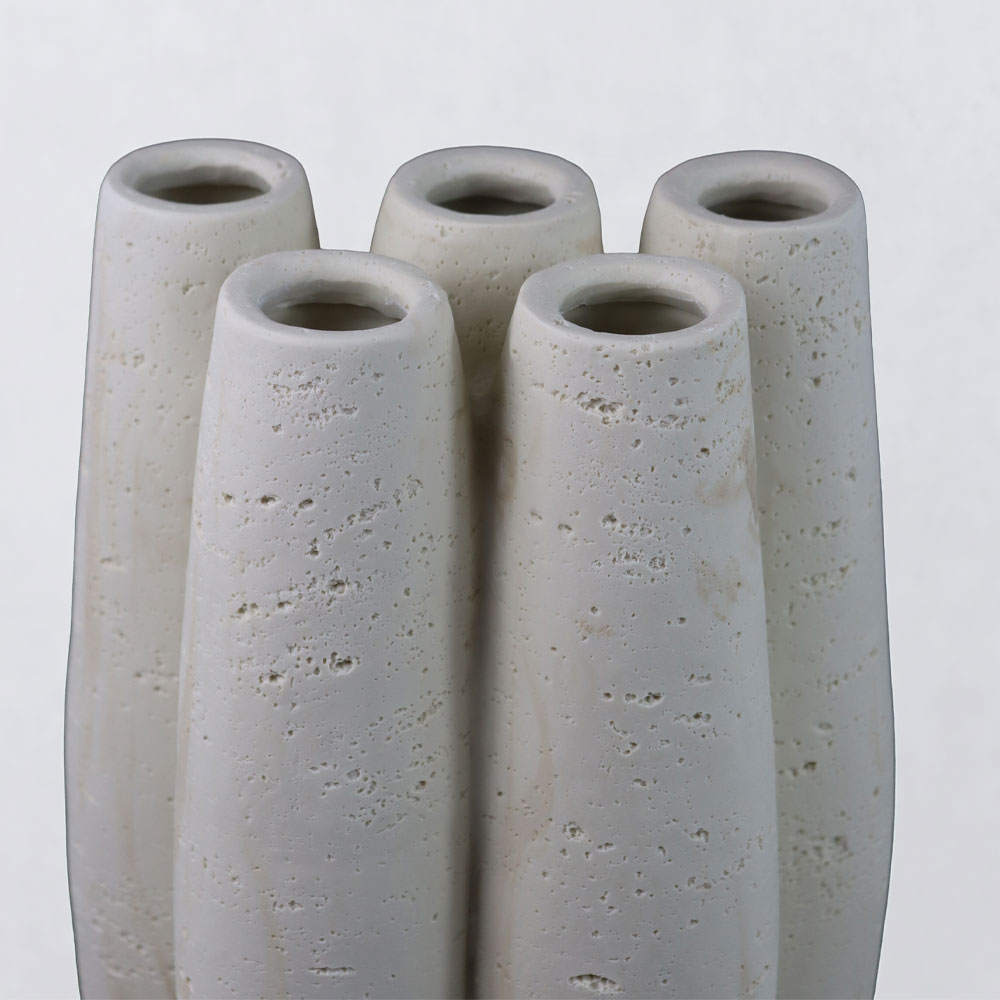 ORIN III ΒΑΖΟ 23×15.5x38cm RESIN ΜΠΕΖ