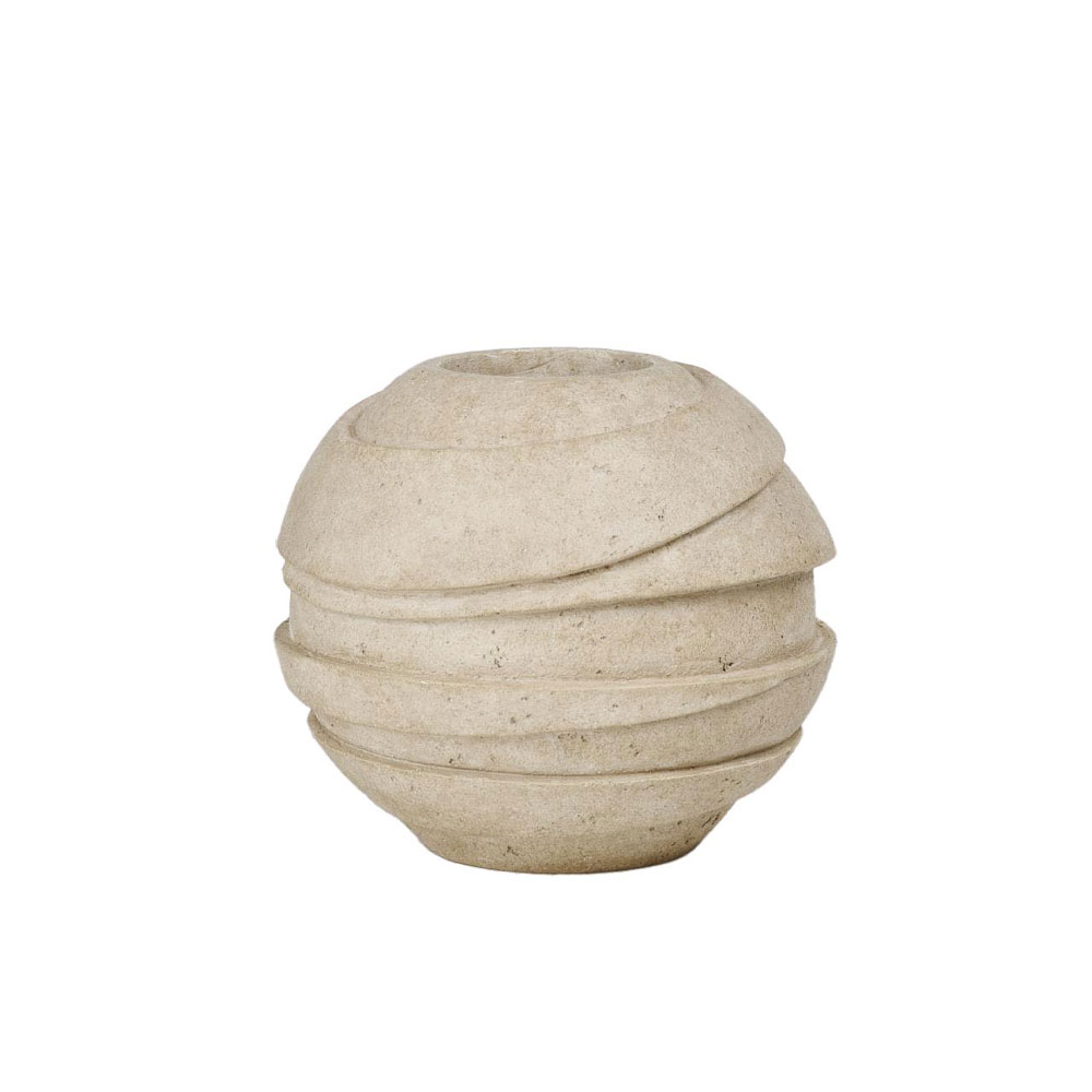 GLOBO ΒΑΖΟ 25.5×25.5×21.7cm RESIN ΜΠΕΖ