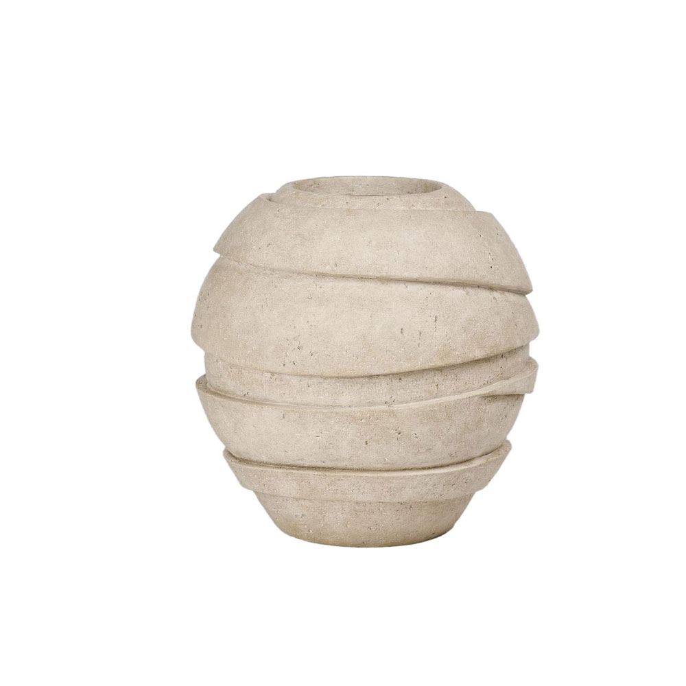 GLOBO ΒΑΖΟ 31.4×31.4×31.7cm RESIN ΜΠΕΖ