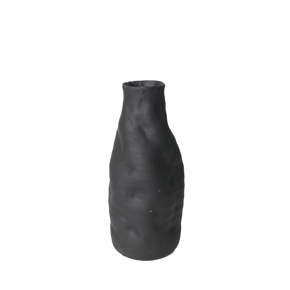 ELOURA ΒΑΖΟ 15.2×15.2×35.7cm ΚΕΡΑΜΙΚΟ ΜΑΥΡΟ