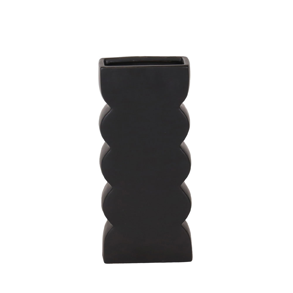 VEI ΒΑΖΟ 14.5x7x30.5cm ΚΕΡΑΜΙΚΟ ΜΑΥΡΟ