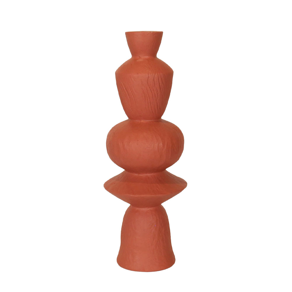 AEON ΒΑΖΟ 25.5×25.5x71cm MgO ΠΟΡΤΟΚΑΛΙ ΣΚΟΥΡΟ
