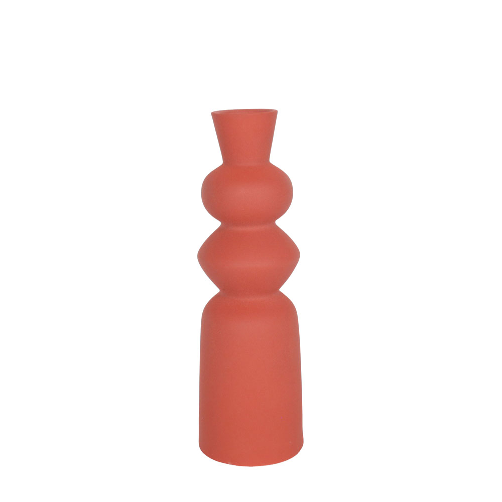 OMANI ΒΑΖΟ 15x15x48cm ΚΕΡΑΜΙΚΟ ΚΟΚΚΙΝΟ