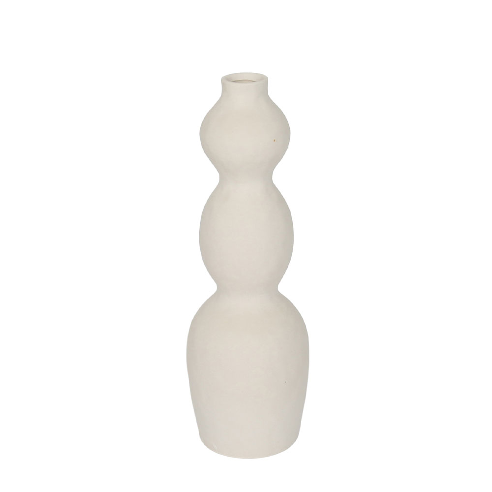 AIRA ΒΑΖΟ 12.5×12.5x39cm ΚΕΡΑΜΙΚΟ ΛΕΥΚΟ