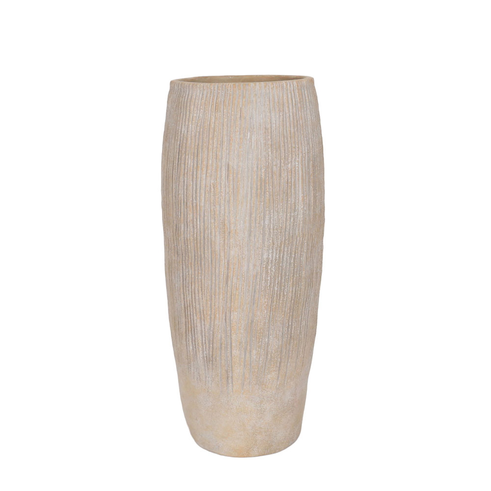 KANSO ΒΑΖΟ 27.7×27.7x37cm ΚΕΡΑΜΙΚΟ ΓΚΡΙ