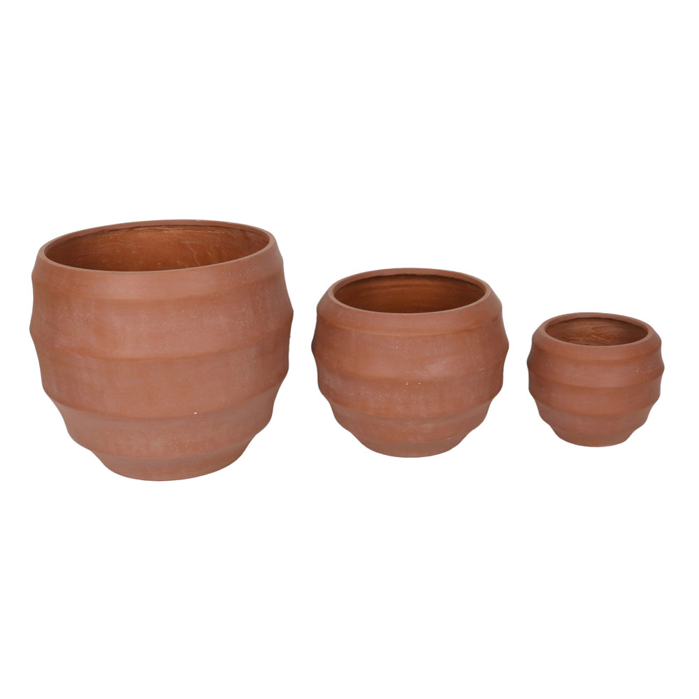 FLORRA ΚΑΣΠΩ SET 3ΤΜΧ 54.3×54.3×47.5cm MgO TERRACOTTA