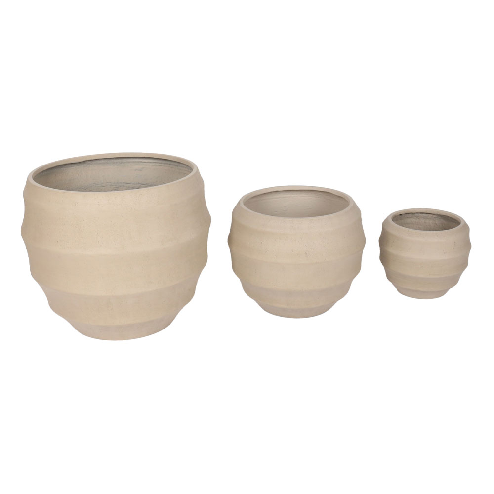 FLORRA ΚΑΣΠΩ SET 3ΤΜΧ 54.3×54.3×47.5cm MgO ΜΠΕΖ