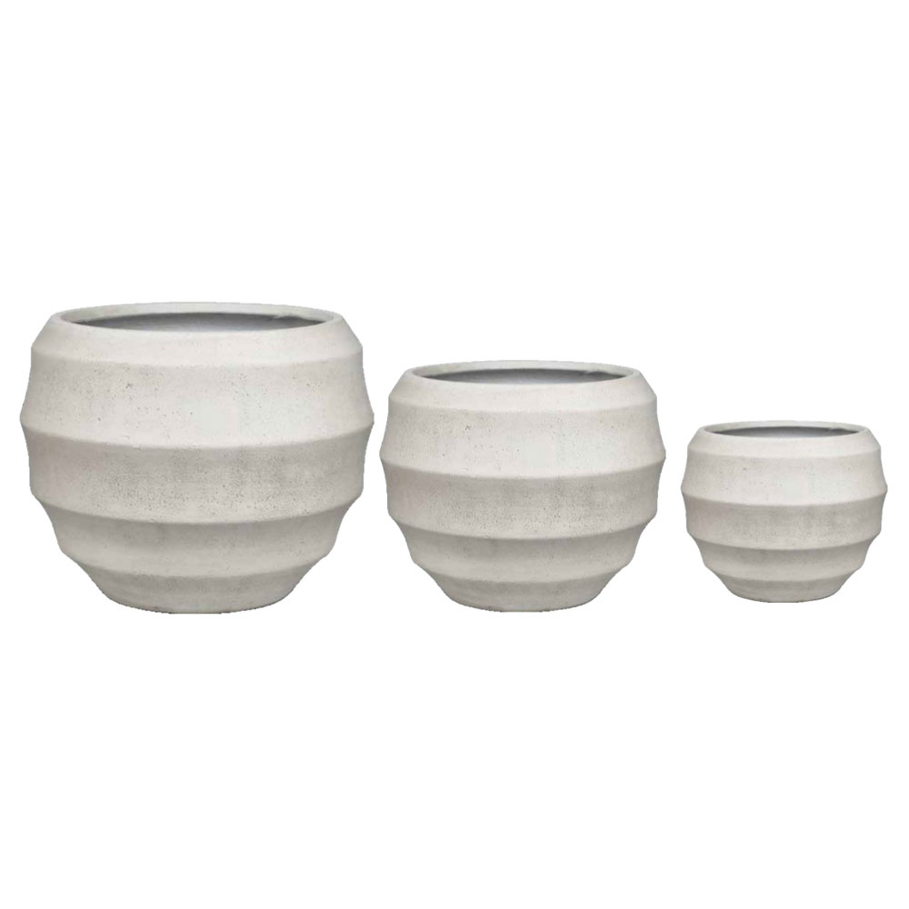 FLORRA ΚΑΣΠΩ SET 3ΤΜΧ 54.3×54.3×47.5cm MgO ΛΕΥΚΟ