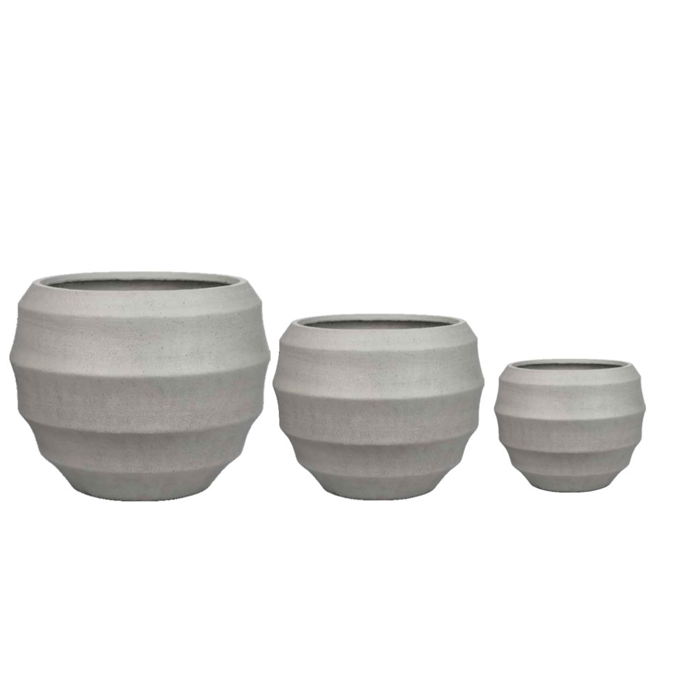 FLORRA ΚΑΣΠΩ SET 3ΤΜΧ 54.3×54.3×47.5cm MgO ΓΚΡΙ