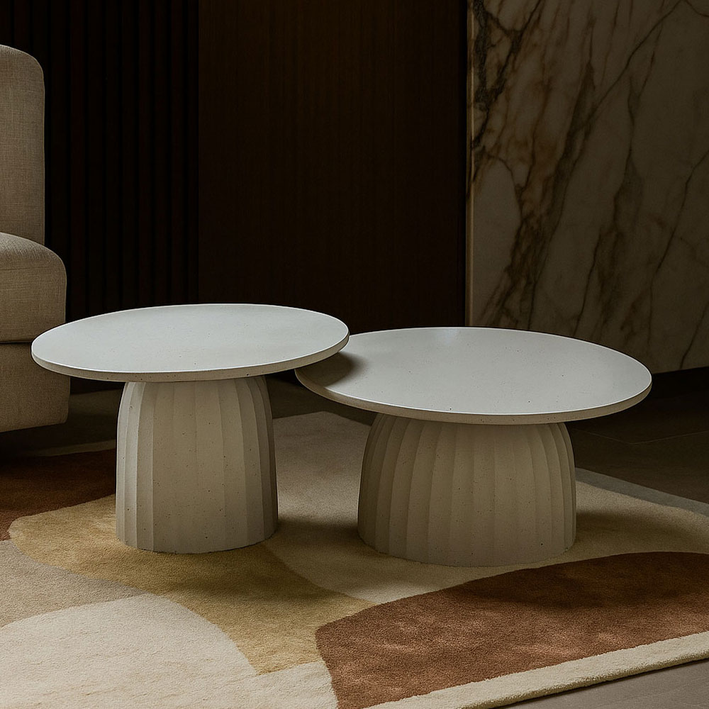 TOLEDO COFFEE TABLE ΛΕΥΚΟ ΜΕ PATTERN 60x60x40cm