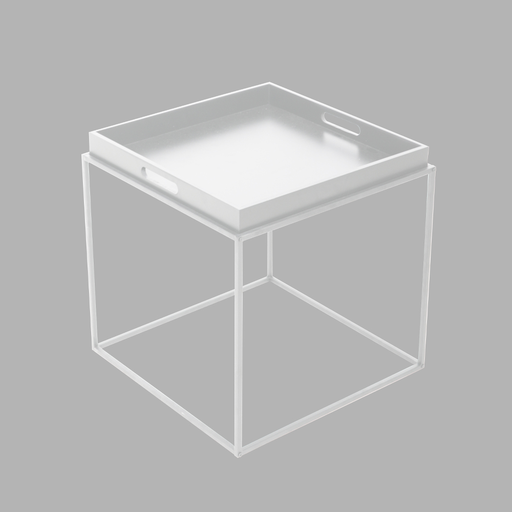 BUTLER SIDE TABLE ΛΕΥΚΟ 45x45x45cm